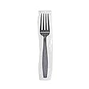 Karat U3520B 7" PS Poly-Wrapped Heavy-Weight Disposable Fork, Black (Pack of 1000)