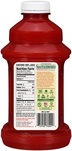 Sacramento Tomato Juice, 46 oz Plastic Bottle