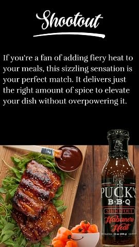 Puck's BBQ Shootout - Habanero Heat Sauce, 12 oz BBQ Sauce