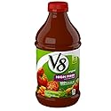 V8 High Fiber 100% Vegetable Juice, 46 oz. Bottle, 4 bottles total 184 fl oz