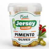 Jersey Pickles - Pimento Stuffed Olives (Quart) - Olives Stuffed - Hand-Stuffed Gourmet Olives with Premium Fillings for Snacks, Charcuterie