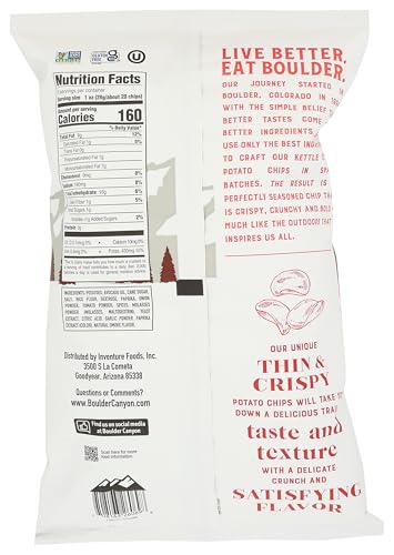 BOULDER CANYON Thin & Crispy Hickory BBQ Potato Chips, 6 OZ