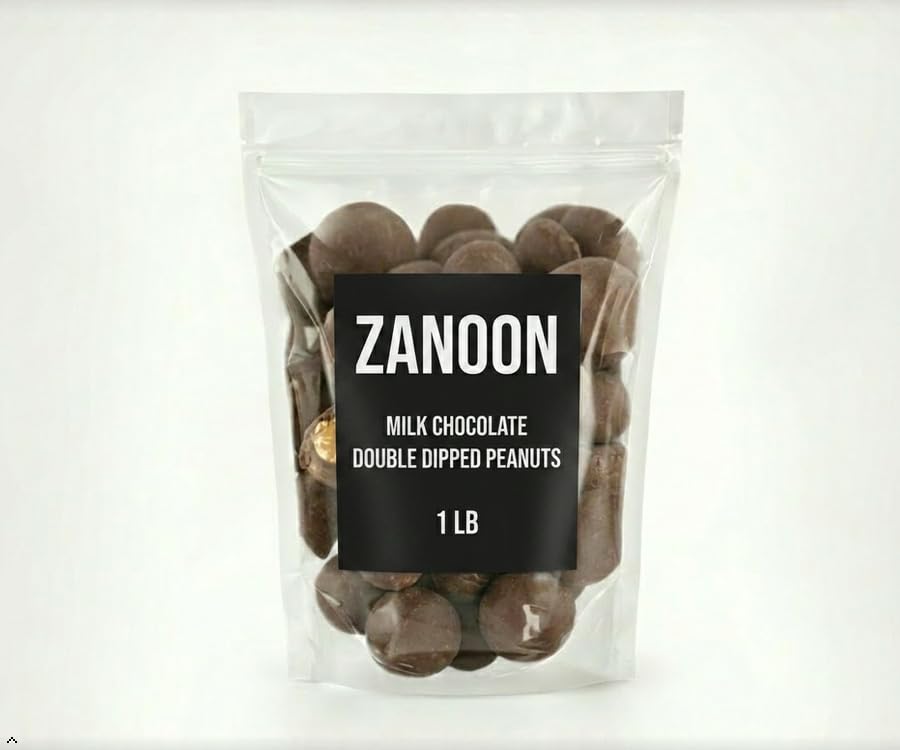 Milk Chocolate Double Dipped Peanuts 1 lb Bulk Bag | Gluten-Free Sweet & Salty Snack | Creamy Milk Chocolate Roasted Peanuts | Family Snack, Party