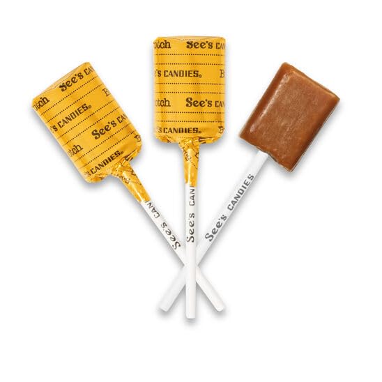 See’s Candies Butterscotch Lollypops - Premium Butterscotch Flavor Lollipops, Long-Lasting Gourmet Candy Gift, 30 Count, 21 oz