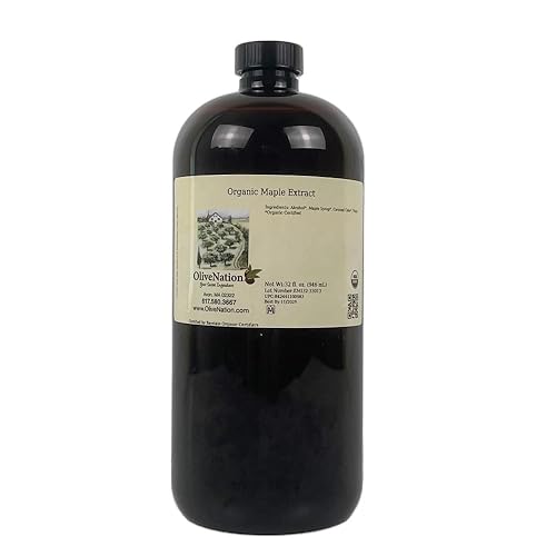 Organic Maple Syrup Extract - PG Free - Non-GMO - Gluten Free - Kosher - Vegan - 32 ounces