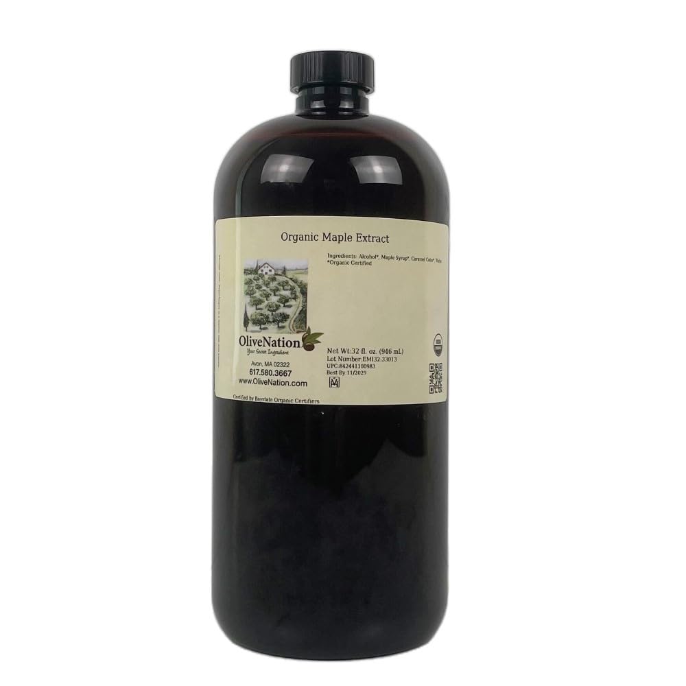 Organic Maple Syrup Extract - PG Free - Non-GMO - Gluten Free - Kosher - Vegan - 32 ounces