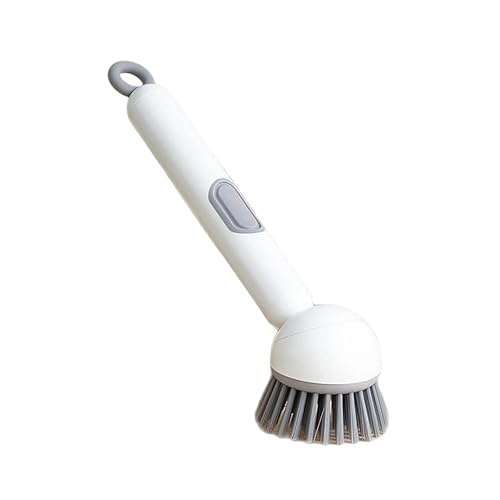6-in-1 Dish Brush with Detergent Dispenser 360° Rotating Scrubber for Pots Pans Dishes & Utensils Adjustable Angles Non-Slip Grip Handle Durable PET