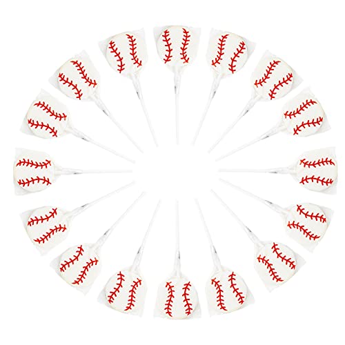 Baseball Lollipops Suckers Sports Pops for Birthday, Sports Event or Baseball Party Favor, Individually Wrapped 12 Pack