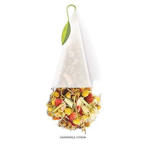 Tea Forte Chamomile Citron Herbal Tea Event Box, Bulk Pack of 48 Pyramid Infuser Tea Sachets for All Occasions