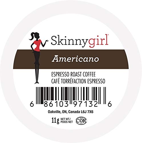 Skinny Girl Coffee Single Serve Cups for Keurig K Cup Brewer, Americano Bold Coffee 48 Count