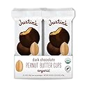 JUSTIN'S Organic Dark Chocolate Peanut Butter Cups, 12 Pack (2 cups each)