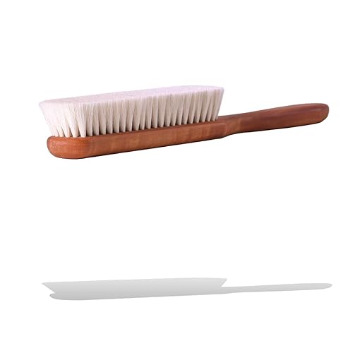 Valentino Garemi Garment Brush - Ultra Soft Goat Hair Clothes Brush - Lint, Dust & Pet Hair Remover for Suits, Jackets & Delicate Fabrics - Wooden