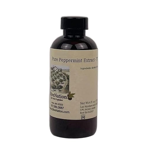 Pure Peppermint Oil Extract - TTB-Approved for Brewing - Water Soluble Mint Flavoring - PG Free - Non-GMO - Gluten Free - Vegan - 4 ounces