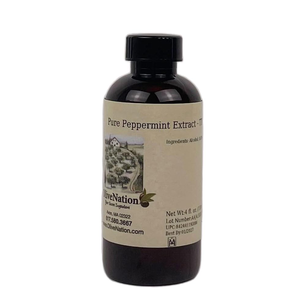 Pure Peppermint Oil Extract - TTB-Approved for Brewing - Water Soluble Mint Flavoring - PG Free - Non-GMO - Gluten Free - Vegan - 4 ounces