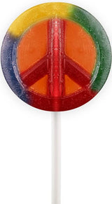 Giant Gummy Peace Sign on a stick, 3 Ounce