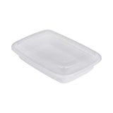 Restaurantware Asporto 16 Ounce To Go Boxes 100 Microwavable Round Soup Containers - Clear Plastic Lids Included Do Not Contain BPA White Plastic