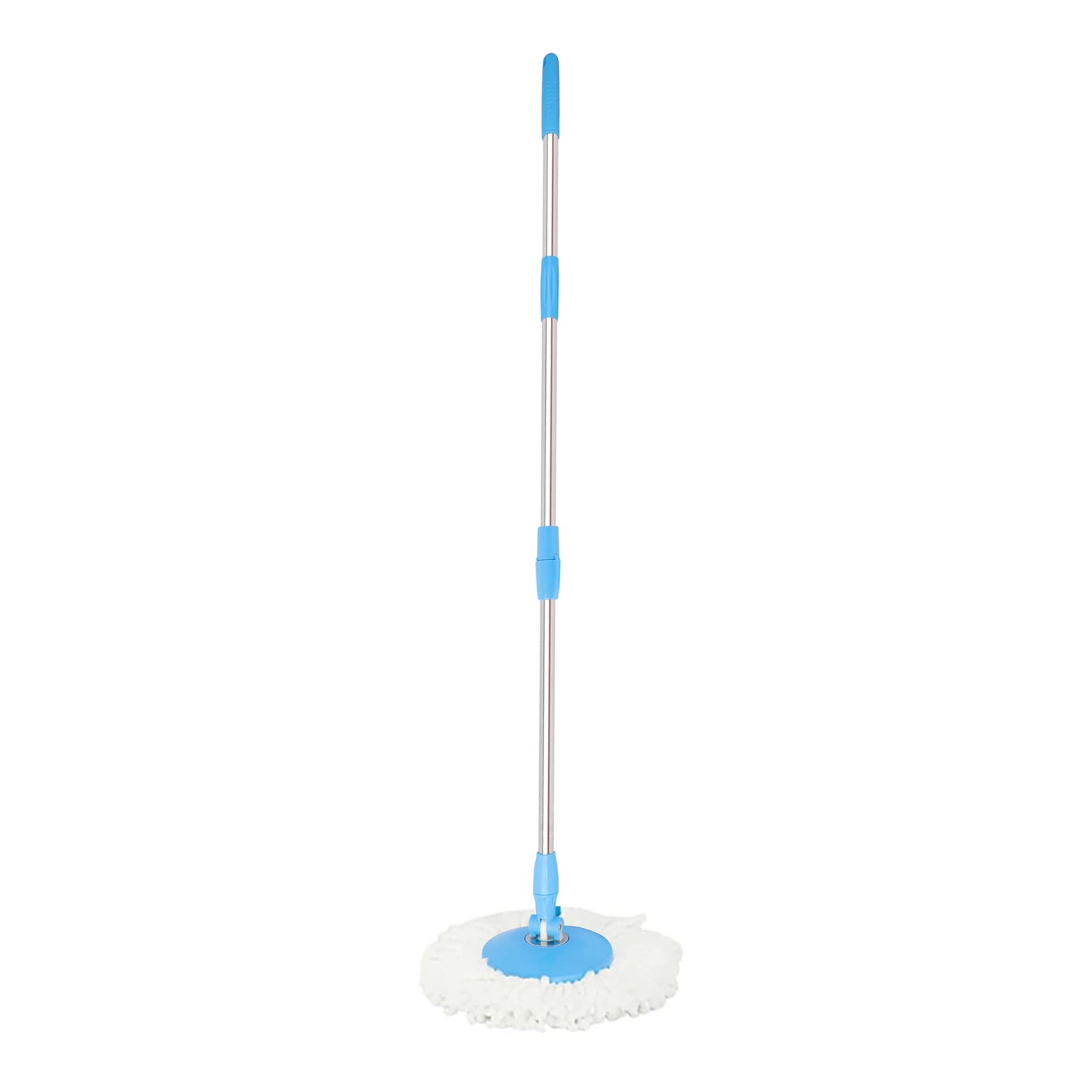 Bonlting Spin Mop Pole Handle Replacement 360 Spinning Cleaning Scraper for Floor Mop Bucket No Foot Pedal Version Blue