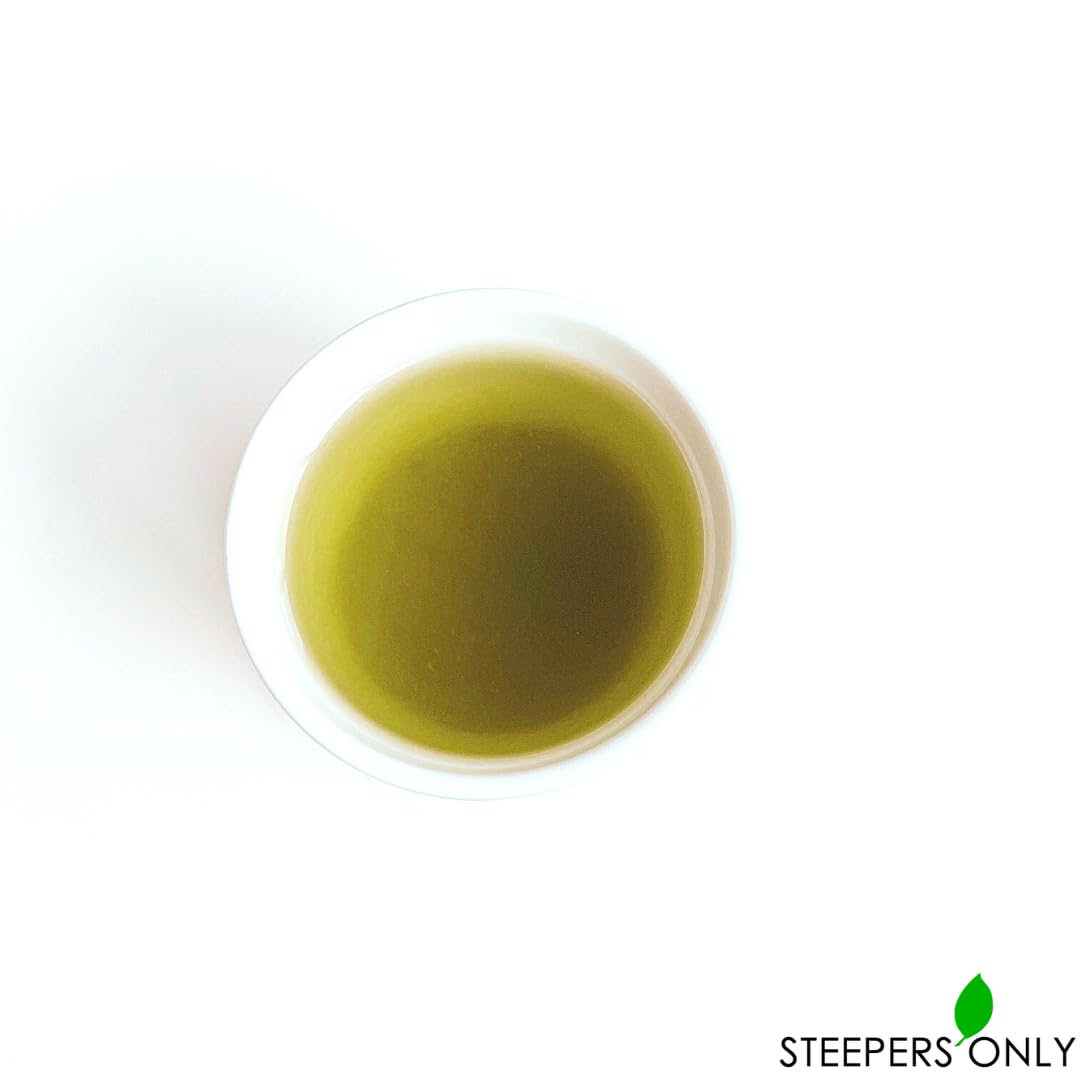 Steepers Only Mint Green Tea + Superfoods Herbal Green Tea Blend - Lemon & Mint, 10 Biodegradable Pyramid Bags, Refreshing & Antioxidant-Rich