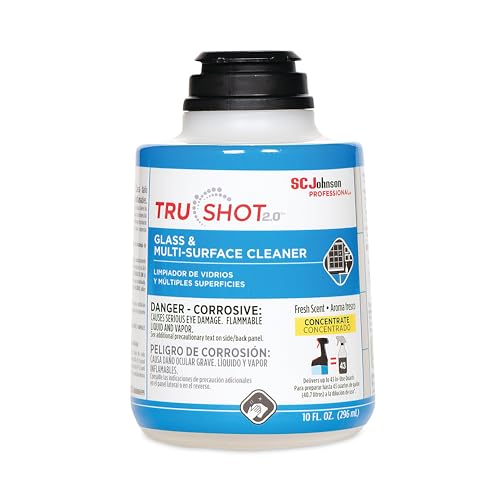 SC Johnson Profesional TruShot 2.0 Glass & Multi-Surface Cleaner, Clean Fresh Scent, 10 oz., 4/Pack (315272)