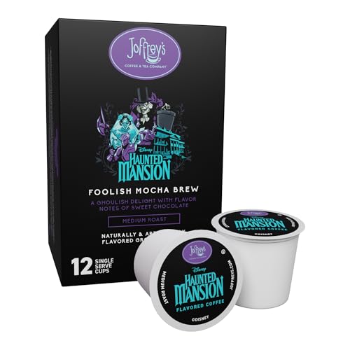 Joffrey’s Coffee - Disney Haunted Mansion Foolish Mocha Brew Single Serve Coffee Pods | Sweet Chocolate (12 Pack)