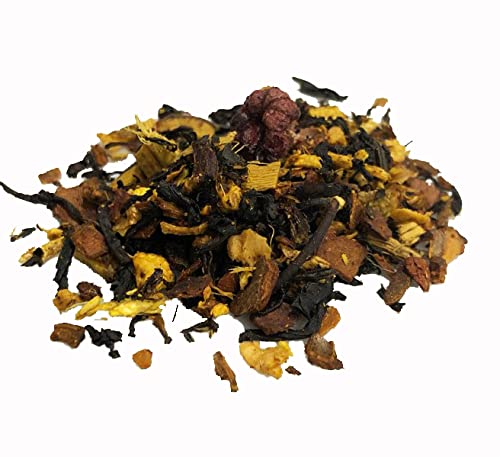 Nelson's Tea - Sugar Plum - Black tea, cinnamon, ginger root, anise star, licorice root, marshmallow root, orange peel, blackberries, allspice, clove