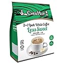 Chek Hup 3 In 1 White Coffee Less Sweet (12 x 35g) 420g - White coffee's smooth texture with premium rock sugar. With no added artificial coffee