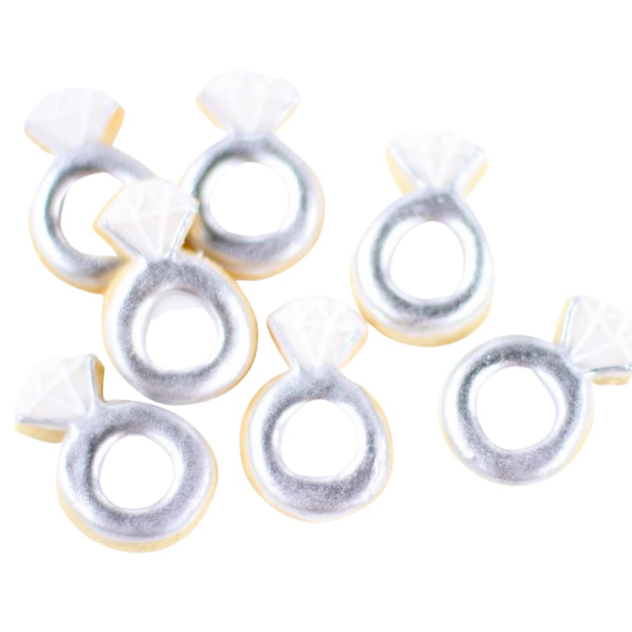 1 Dz. Mini Diamond Rings Cookies! 6 Bags of 2 Cookies. Wedding, Bridal shower, Engagement Themed Party Favors or Gift!