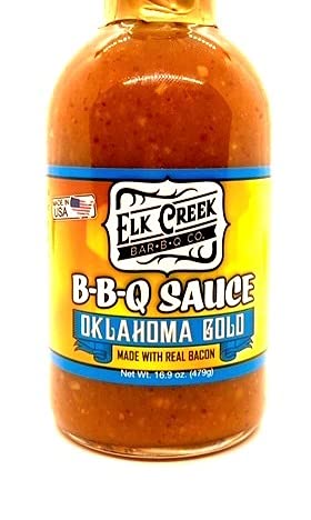 Oklahoma Gold Mustard Based BBQ Sauce | Our Take On a Sweet Mustard sauce | Award Winning Formula | Made with REAL Bacon Drippings | Great as a binder