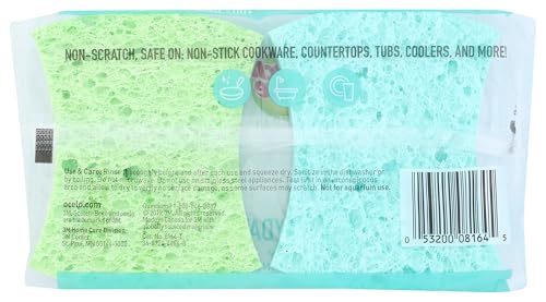 O-Cel-O 3M No Scratch Scrub Sponges 2 pk (Pack of 12)