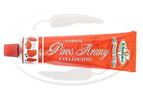 Authentic Univer Piros Arany Red Gold Hungarian Paprika Paste Hot 160g Set of 2