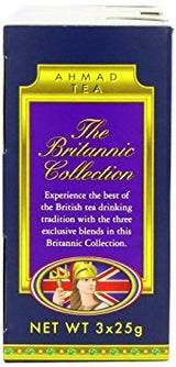Ahmad Tea Britannia Collection, Loose Tea, Three Variety Flavors, 3 Count Box of 0.88 Ounce Tin