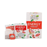 Ahmad Tea Herbal Tea, Grapefruit, Mate, Guarana Seed, & Vitamin B6 'Energy' Natural Benefits Teabags, 20 ct (Pack of 6) - Caffeinated & Sugar-Free