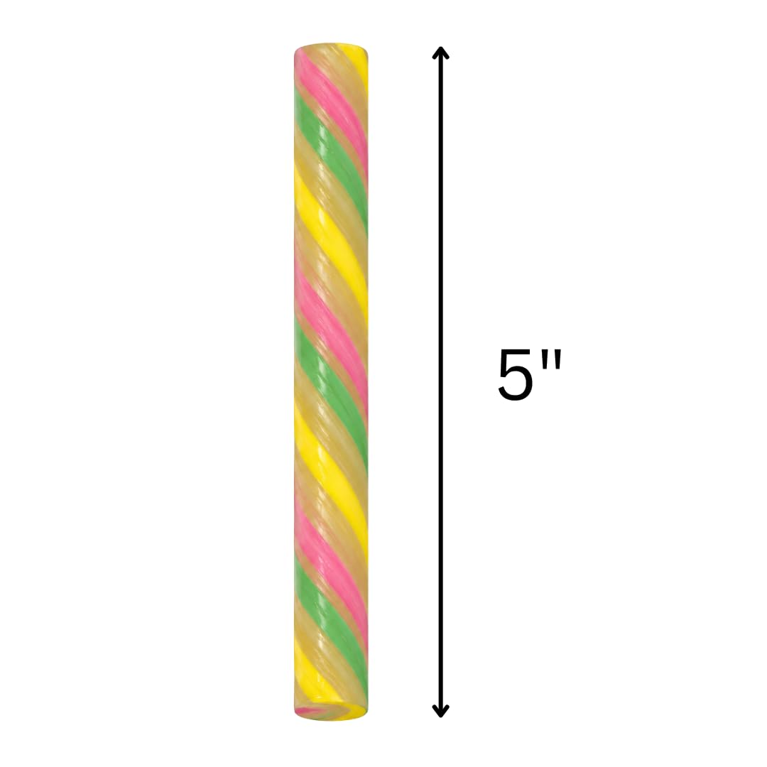 Old Fashioned Candy Sticks - Pack of 10 - Tutti Frutti - Individually Wrapped 5 in. Sticks - One 10 Count Box