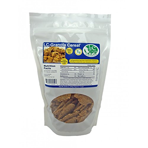 Low Carb Plain Granola Cereal - Fresh Baked - LC Foods - All Natural - Gluten Free - No Sugar - High Protein - Diabetic Friendly - Low Carb Granola