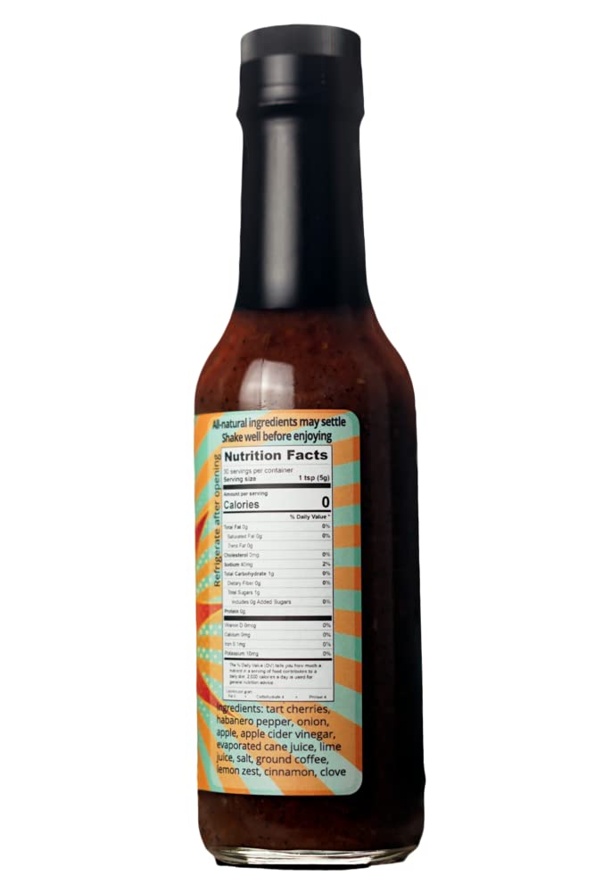 Cherry Bomb | Extra Hot Habanero And Sour Cherry Fusion | 12 Time Award Winner | No Preservatives, Vegan, Extract-Free, Paleo / Keto Friendly | Made