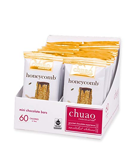 Chuao Chocolatier Honeycomb Dark Chocolate Mini Bars | Gourmet Honey No Preservatives | For Gift Baskets, Gifts for Women, Men, Thank You, Care