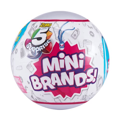ISD 5 Surprise Mini Brands Bundle with Mini Shopping cart, 2 Mini Brands Balls, and Collector case (Series 1 Bundle), Pink