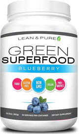 Lean & Pure Green Superfood, with Pea Protein, Probiotics, Whole Food Vitamins, Fiber and Enzymes. Vegan Friendly,Gluten Free, 50 Servings, 922g