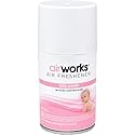 AirWorks 7oz Metered Aerosol Air Fresheners, Baby Powder, 12 Count