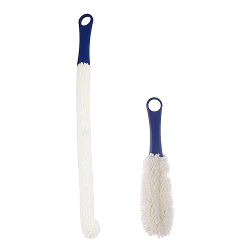 LJDJ Bottle Cleaning Brush - Set of 2 Different Sizes Flexible Bottle Scourer - Multi-Function Household Cleaning Tools for Cleaning of Wine
