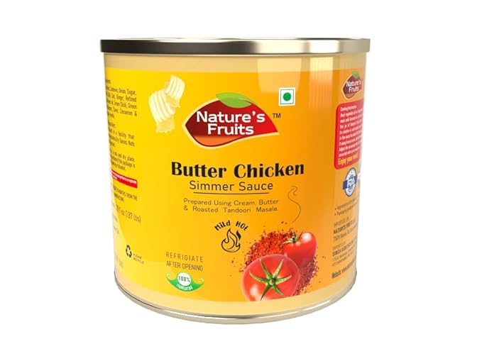 Butter Chicken Simmer Sauce - 14 oz - Creamy Tomato-Based Indian Sauce - Ready-to-Cook for Chicken or Paneer - Ideal for Restaurants & Catering