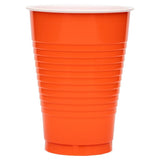JAM Paper Bulk Plastic Party Cups - 12 oz - Orange - 200 Glasses/Box