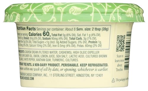 Treeline Non-Dairy Cashew Sour Cream & Onion Dip, 7.5 OZ