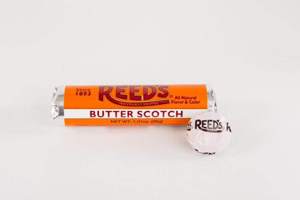 Reed’s Butterscotch Candy Rolls | Traditional Butterscotch Hard Candy | Creamy And Buttery Old-Fashioned Butterscotch Candy Brought To You By Iconic