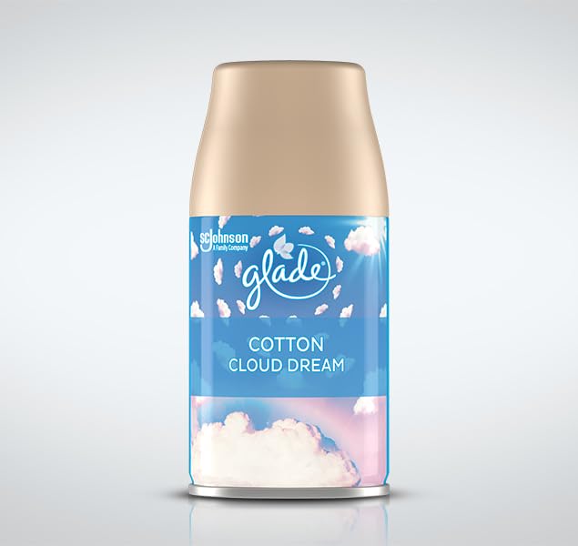 Glade Automatic Spray Refill, Air Freshener for Home and Bathroom, Cotton Cloud Dream, 6.2 Oz