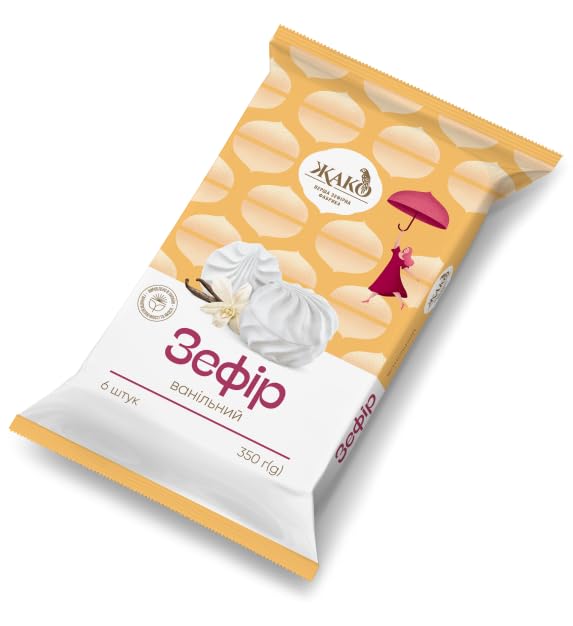 Jako Zefir Vanilla Marshmallow 12.3 oz / 350 g (1 Pack)