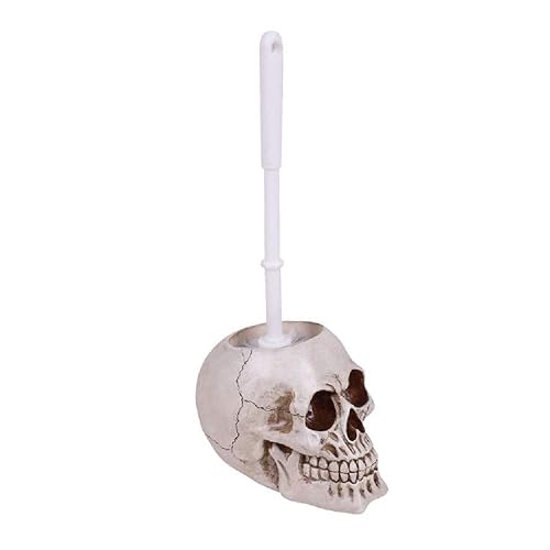 Pacific Giftware Skull Head Resin Figurine Toliet Brush Holder Halloween Decor