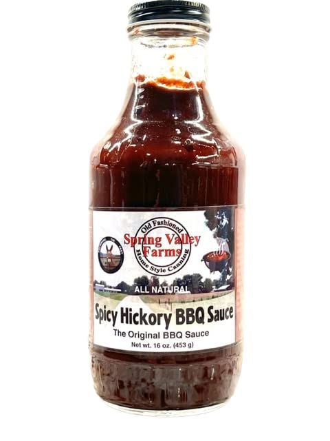 Spring Valley Farms BBQ Sauce 16 oz All Natural (Spicy Hickory BBQ Sauce)