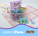 M&M'S WORLD Easter Milk Chocolate Candy Jar, Festive Spring Themed Treats in Reusable Container, Perfect for Egg Hunts, Basket Fillers, Party Favors