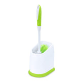 Pine-Sol Toilet Bowl Cleaner Brush with Holder | Heavy Duty Cleaning Wand with Under The Rim Scrubber, Non-Slip Handle, Storage Caddy | Bathroom
